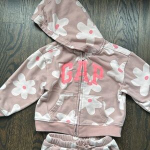 Baby Gap Matching Zipper Hoodie and Sweats